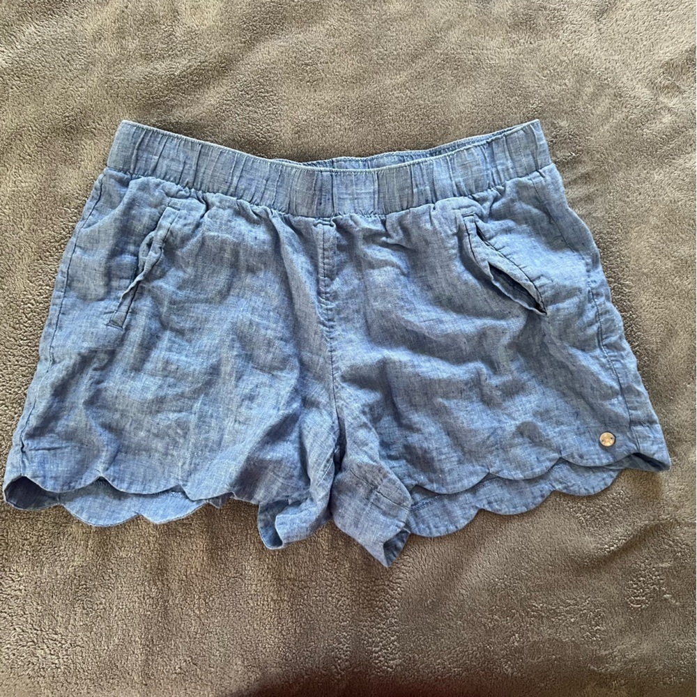 Lilly Pulitzer Brea Linen Scallop Shorts